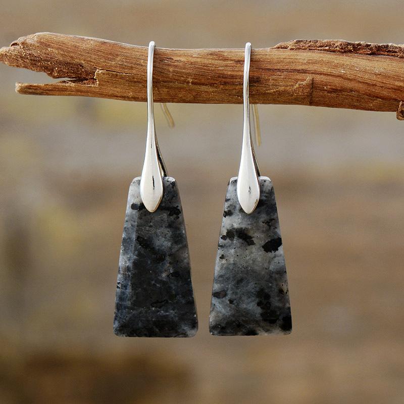 Luxury creative, new geometric pendant earrings earrings European and American simple popular natural stone jewelry jewelry