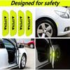 Car Door Reflective Warning Stickers Enhance Visibility Safety with Easy-to-Apply Night Vision Car Anti-collision Protection Strips