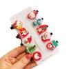 Christmas Pigtail Hair Clips for Kids - Cute Holiday Duckbill Hairpins for Girls