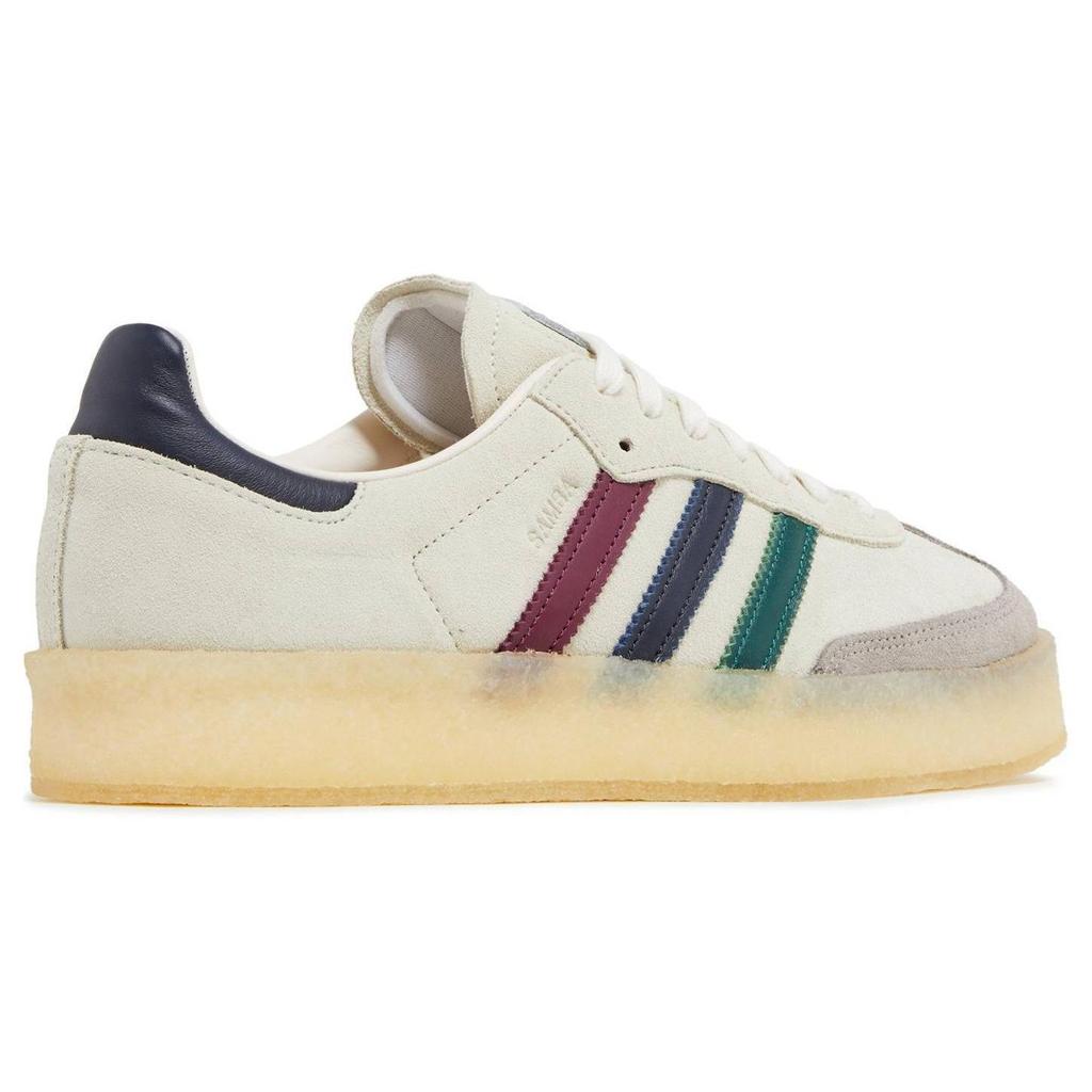 Ronnie Fieg x Clarks x adidas 8th Street Samba Kithmas Collection - Multi-Color Stripes Men Sneakers Cream Chalk-White Collegiate-Green IE4032