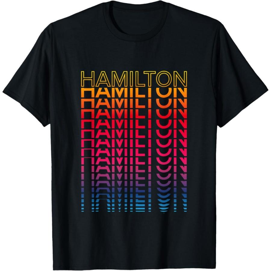 Retro Colorful City - Nostalgic Hamilton T-Shirt(1) XXXXXL