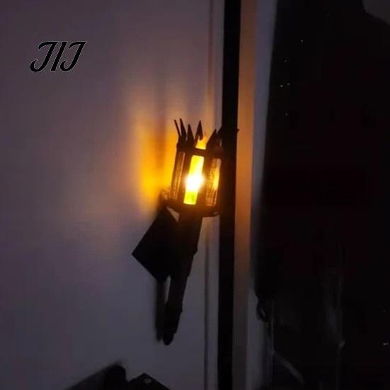 Wall Decoration for Medieval Theme Torch Sconce, LED Gothic Castle Decor Lamp, Artistic Sconce Script Killing Realistic Flickering Flame Light Themed