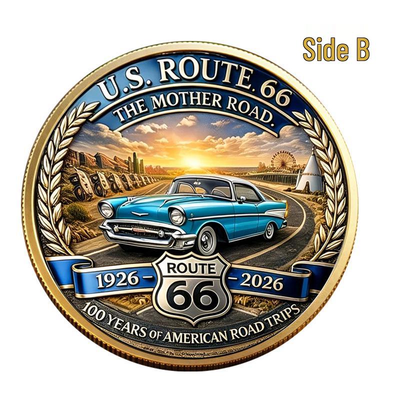 Route 66 100th Anniversary 3D Commemorative Coin & Badge