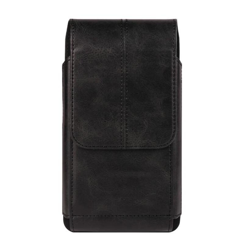 Vertical Leather Phone Belt Pouch