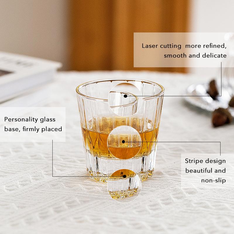 Edo Whiskey Glasses Coffee Glasses Handmade Gift for Bourbon Lovers Style Vintage Style Drinking Glasses
