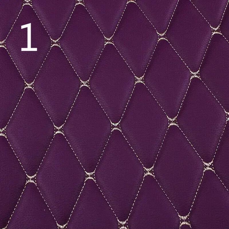 

Pu Leather with Sponge Padding 1M Roll Quilted Upholstery Fabric for Diy Car Mats, Sofas, Furniture & Room Decor