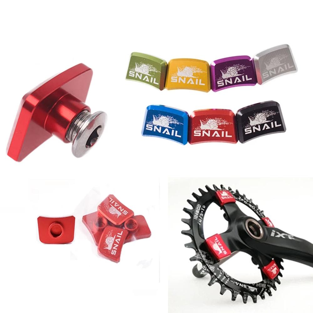 

Aluminum Zinc Zinc Alloy Crankset Fixed Nut Chainwheel Screws Square Plate Nail Crankset Bolts Chainring Bolt червоний