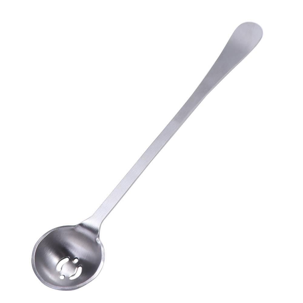 Edelstahl Oliven Sieblöffel Langer Griff Gurkenlöffel Marmelade Geschlitzter Löffel Fleischbällchen