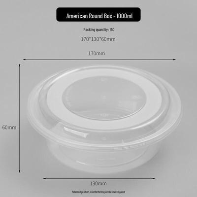 Shixun Thickened Round Disposable Takeout Box