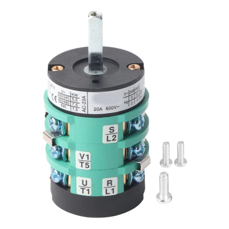 High Performances 32A Tire Machine Motor Reversing Switches with Overload Protective for Garage Use Secure Functionality