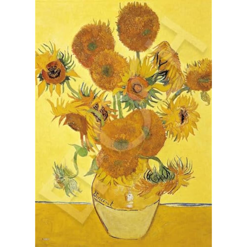Epoch 2000 Super Small Piece Jigsaw Puzzle, World Paintings, Sunflowers (38x53cm), 54-228 with gl...