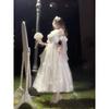 Lolita Spring Summer Butterfly White Long Dress Beach Vacation Elegant Dress
