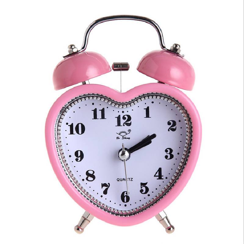 Fashionable 3in Personalized Metal Bell With Night Light Bedside Clock Alarm