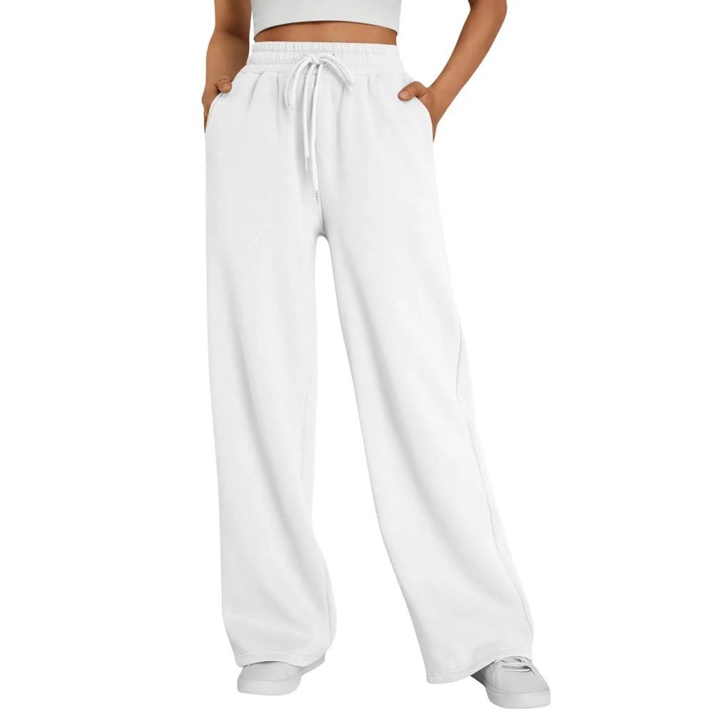 Gerade Weiter Bein Lockere Hose Damen Mode Frühling Sommer Baggy Jogginghose Hohe Taille Lässig Straßenhosen Schicke Hosen