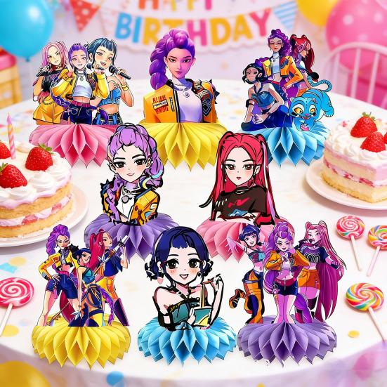 8 st honungskakabordsdekoration skrivbordsprydnad filmjägare födelsedagsfest bordsdekoration barnfesttillbehör fotobåsrekvisita