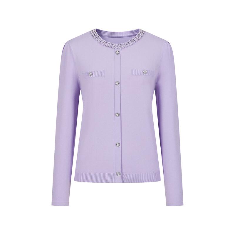 JUZUI Elegant Beaded Pullover Knit Sweater