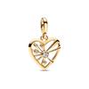 Heart And Radiance Medal 14K Gold Plated Cubic Zirconia Pendant Women Pendant 762691C01