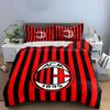 Red-black stripes, ACM logo. Bedding sets Duvet cover sets Duvet covers Pillowcases(1 * Duvet Cover 2 * Pillowcases without duvet insert)