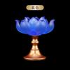 1pc Glazed Candle Holder Lotus Candle Holder Temple Sacrificial Candle Holder Chinese Buddhist Utensils No Candles Included