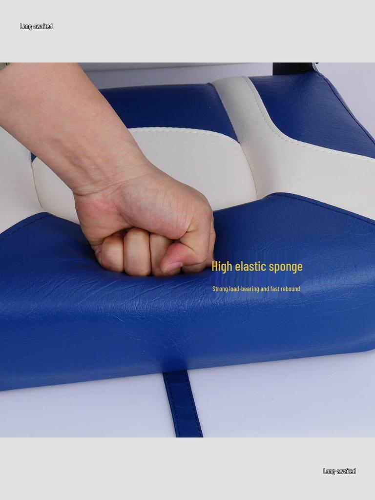 Marine Folding Chair with Sun Protection and Cushioned Seat - Sailor or Captain's Helm Seat