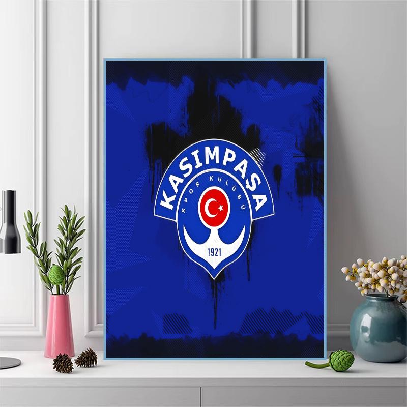Kasimpasa Sports Club 100% Round Full Drill 5D DIY Diamond Painting Embroidery Cross Stitch Rhinestone Decor