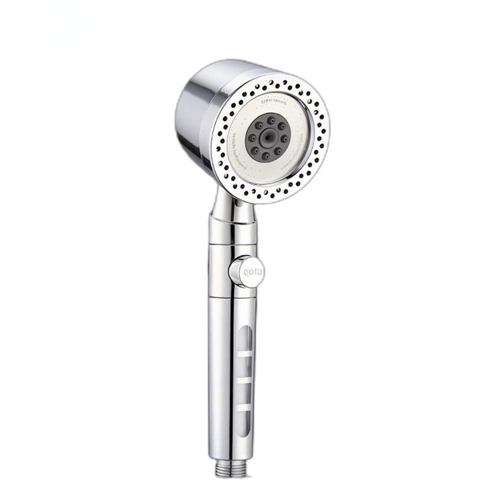 5 Spray ABS Portable Shower Head High Pressure Large Flow Spa Filtered Shower Heads with Stop Button Universal Bathroom Nozzle