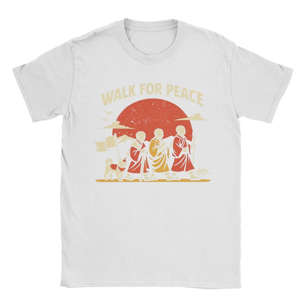 Unisex Women Walk For Peace T Shirt Pure Cotton Clothing Funny Short Sleeve Round Neck Tee Shirt Gift TShirts