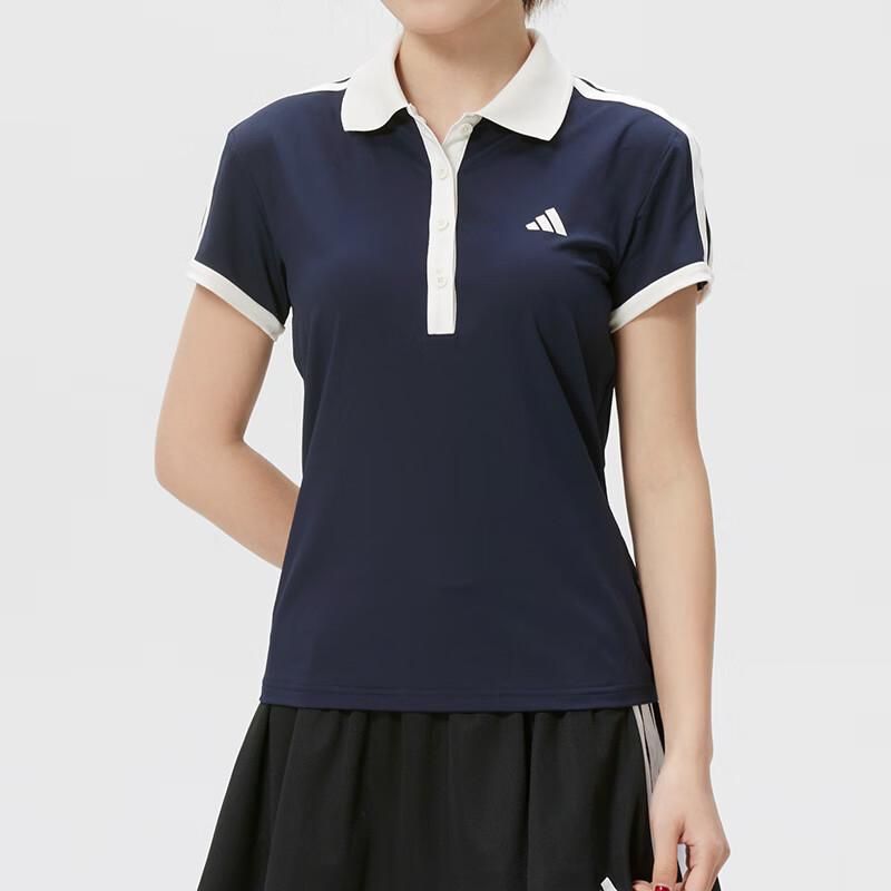 

Женская тренировочная футболка-поло с коротким рукавом Adidas A/XL