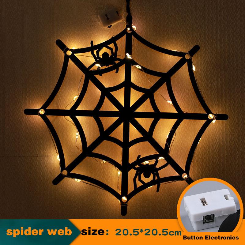 Halloween Luminous Decoration Halloween Pumpkin Party Props Halloween Party Pendant Hanging Spider Web Wizard Castle Black Cat