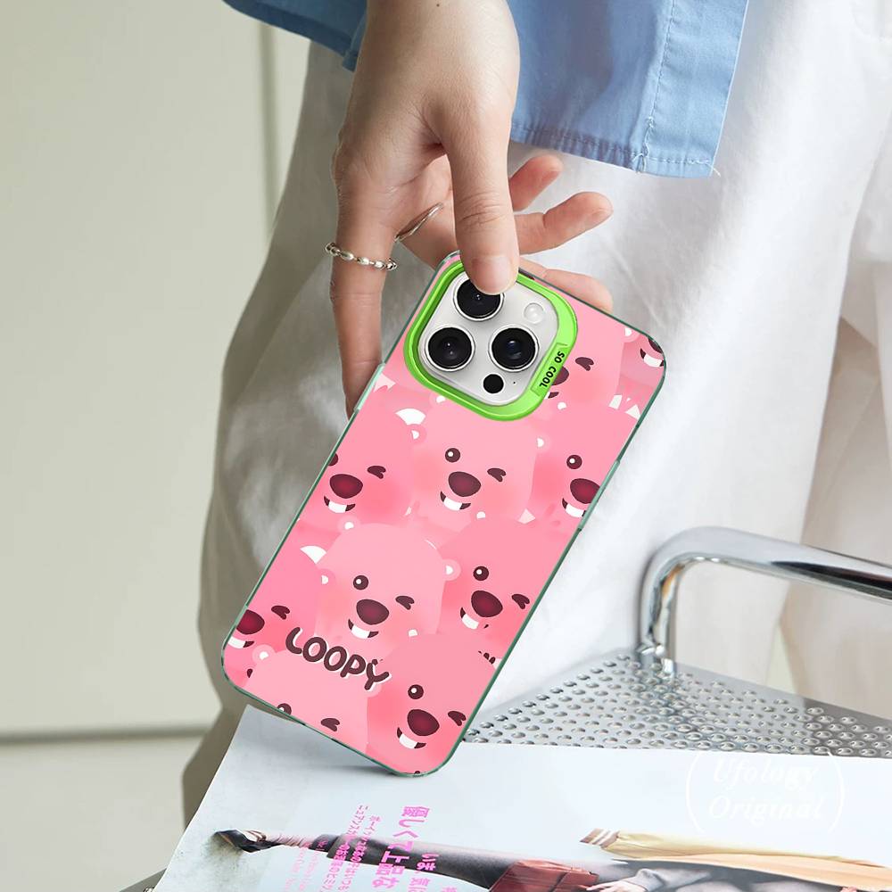 Cute Cartoon L-Loopys Phone Case For IPhone 17 16 15 14 11 12 13 Pro Max Pro Plus Colored Silver Cover