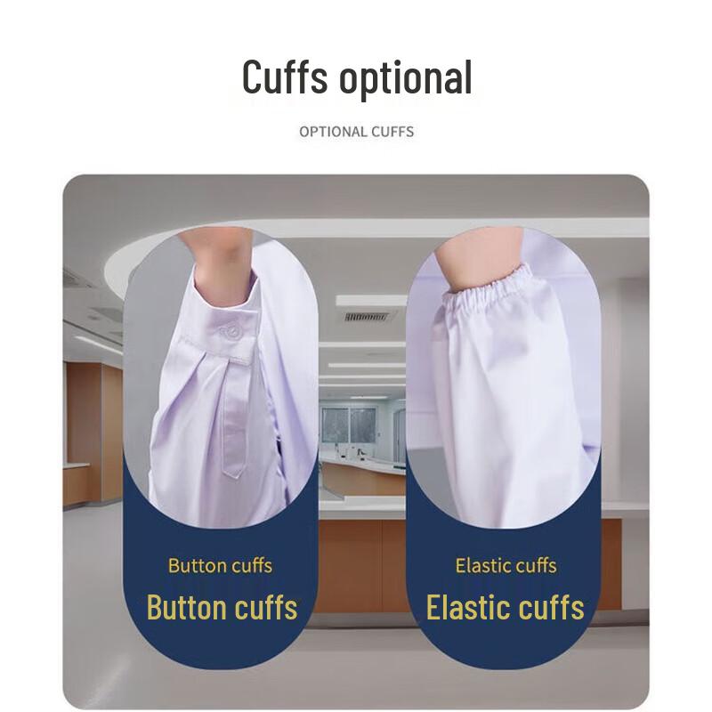 

Unisex Long Sleeve Professional White Lab Coat L