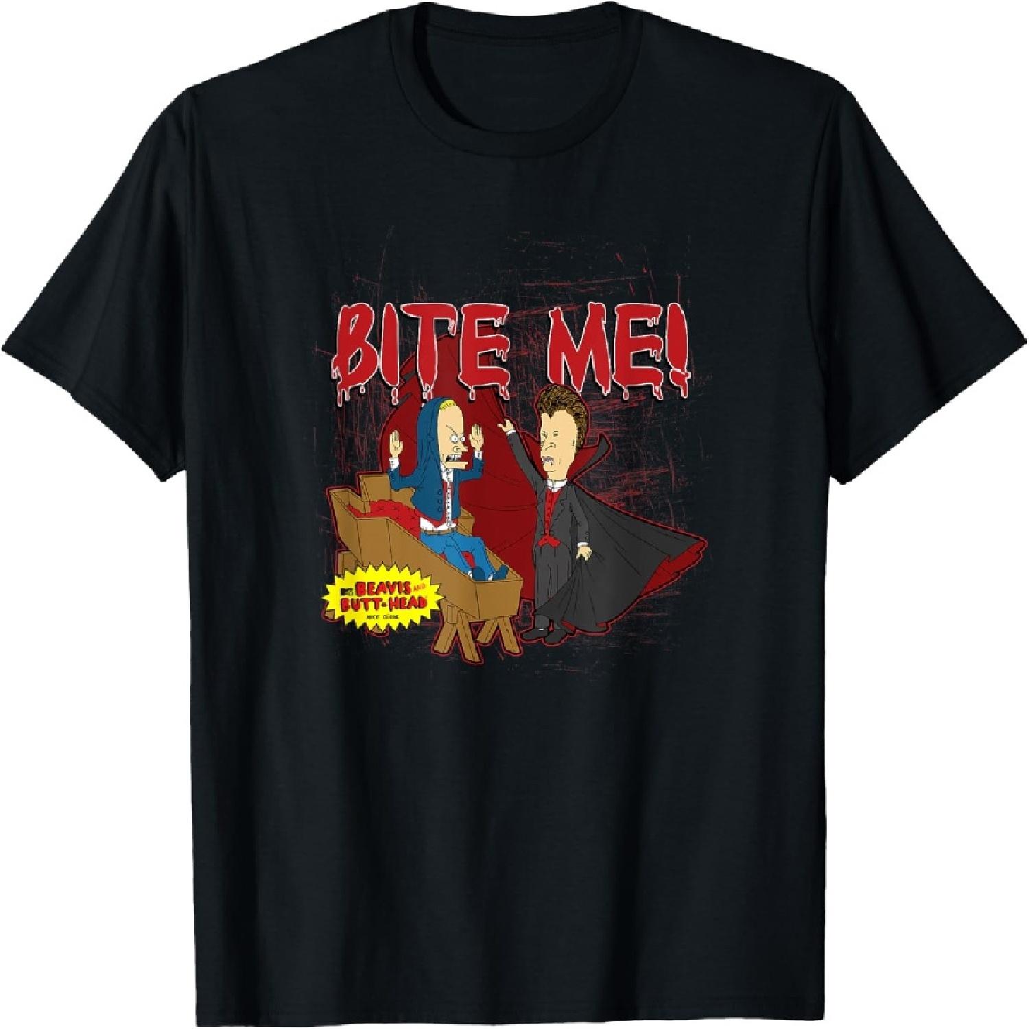 Beavis and Butt-Head Dracula Coffin Bite Me! T-Shirt S