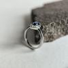 Silver Ring with Nano Sapphire 0.588ct, Item Weight 2.24 Gr (2188957)