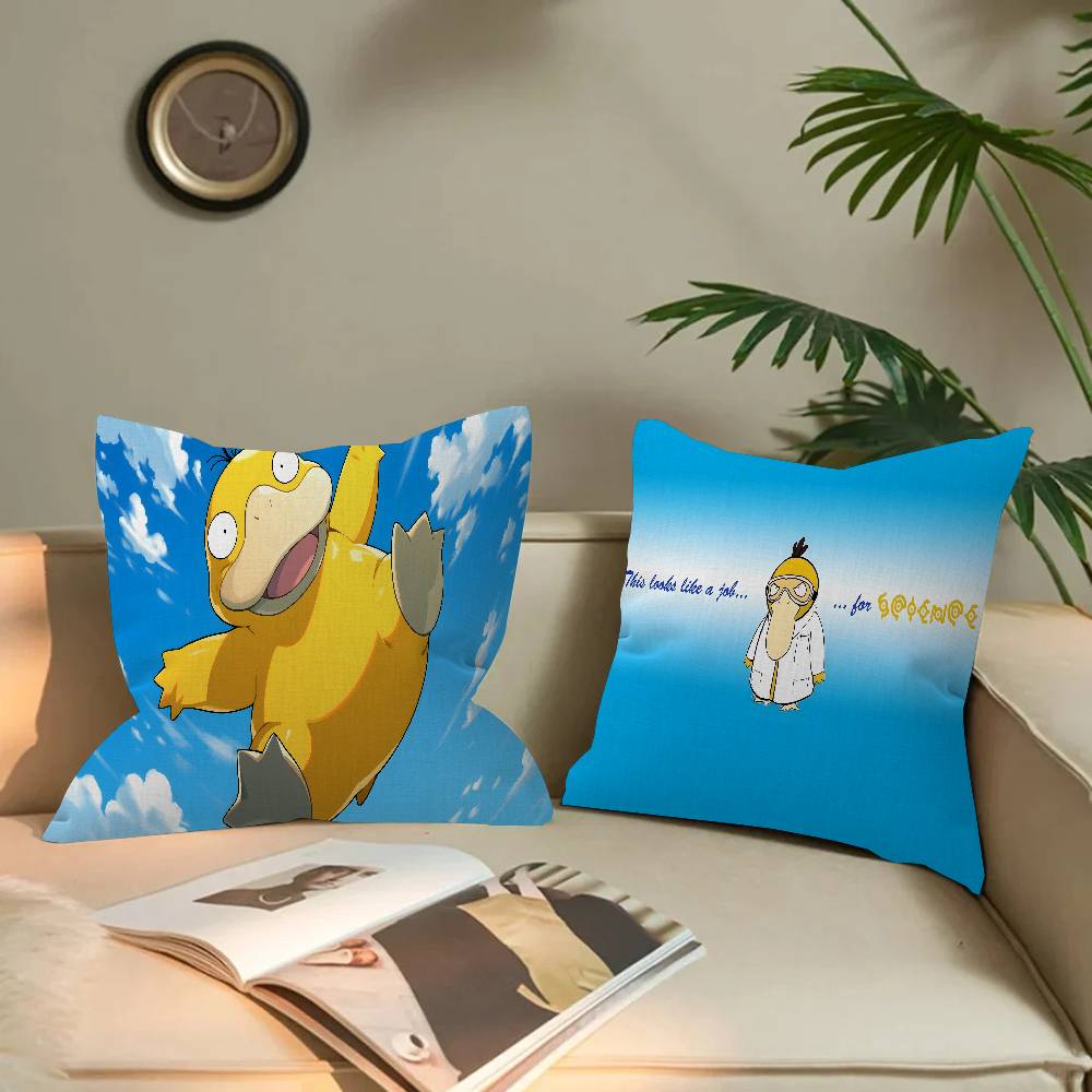 P-Pokemon P-Psyduck 45*45cm Povlak na polštář Potah na polštář Dekorativní povlak na polštář Domácí povlak na polštář Pro polštář na pohovku