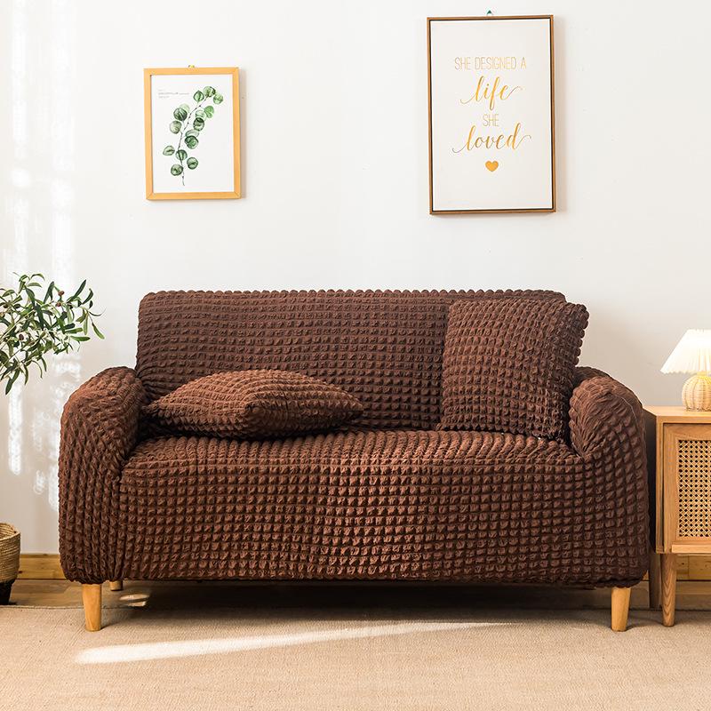 Bubble Yarn Fabric Full Wrap Sofa Cover for All Seasons