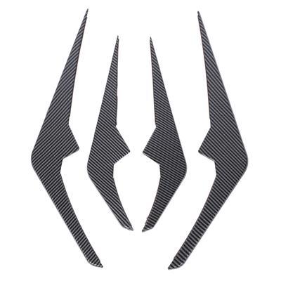 4pcs Front Bumper Vent Spoiler Canards Aerodynamic Bumper Vent Splitter Fins Trim Replacement for