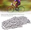 Corrente de Bicicleta de Aço de Qualidade Peça de Reposição Acessório de Ciclismo para Bicicleta de Montanha DobrávelS99 prata (9 velocidades)