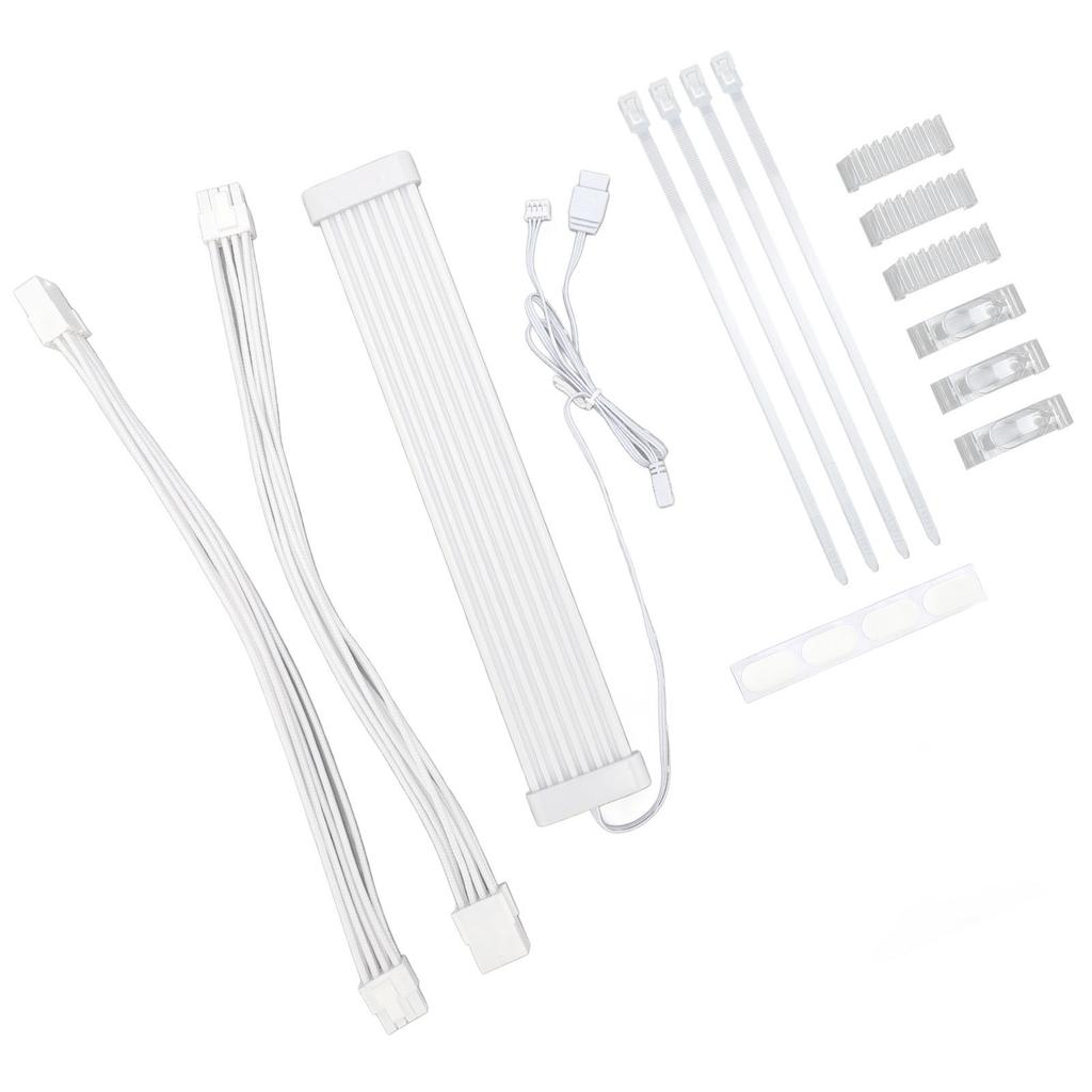 ARGB Extension Sleeved Cable Kit DIY 5V 3pin PSU Cable Synchronous RGB Dual 8 Pin GPU Cable