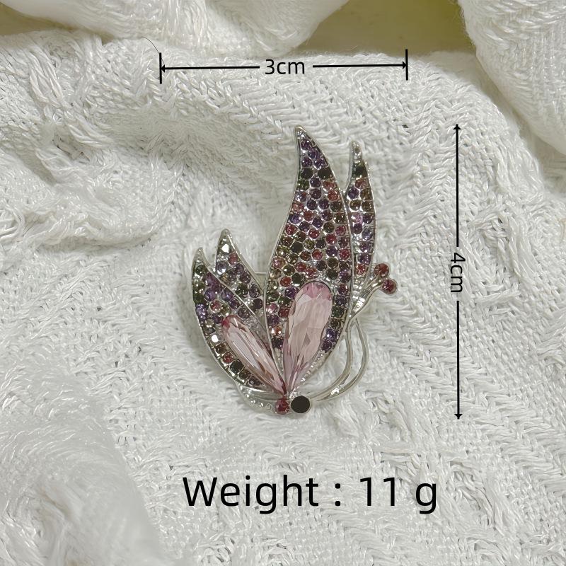 

Корейская брошь-бабочка со стразами: Элегантный женский модный аксессуар