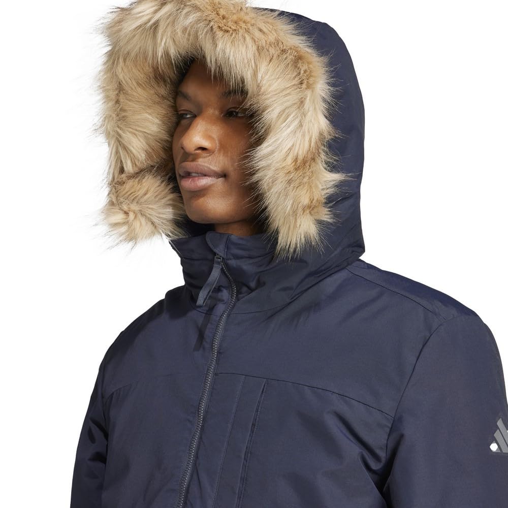 Adidas Paveric Fur Parka in Legend Ink Men's (JUC84) (IX8887)