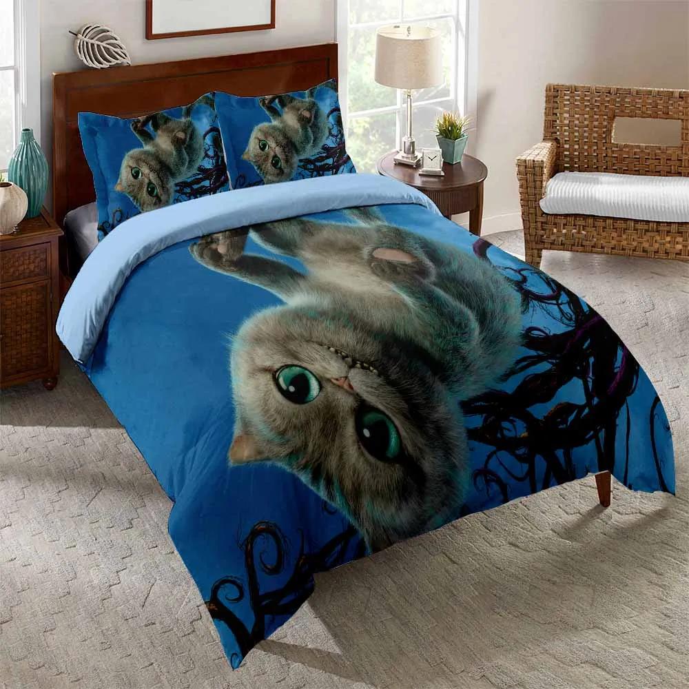 Read Cat Bedding For Girls Boys Cute Colorful Cast Pattern Bedspread 3D Print Cats Theme Bold Color Black Animal Duvet Cover