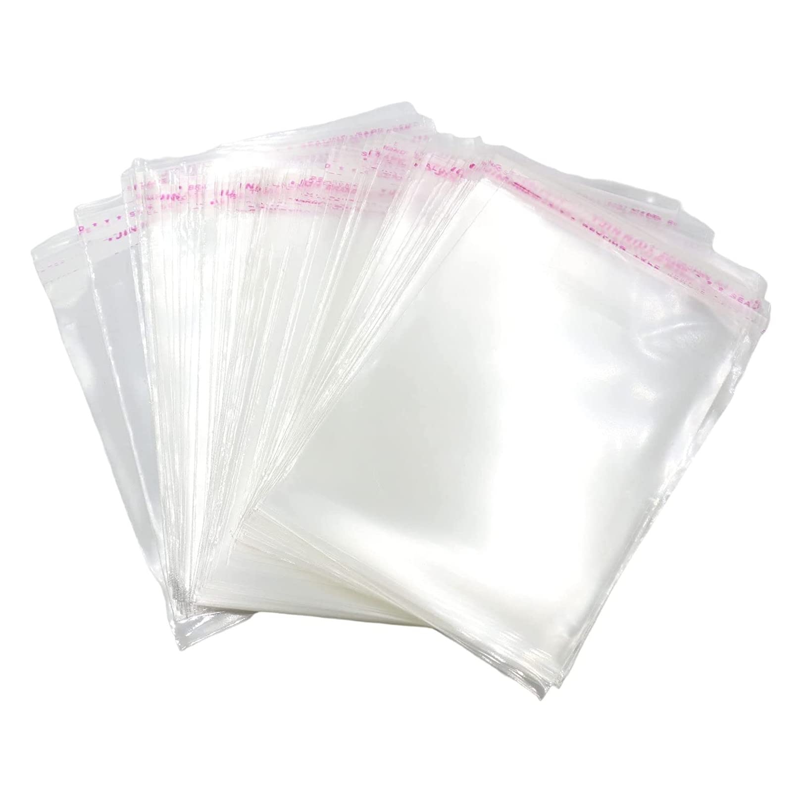 

sac taske OPP Bags, Clear, Tape-Backed, Large, Packaging Supplies, Extra-Large Plastic Bags (50cm x 59cm, Pack of 100)