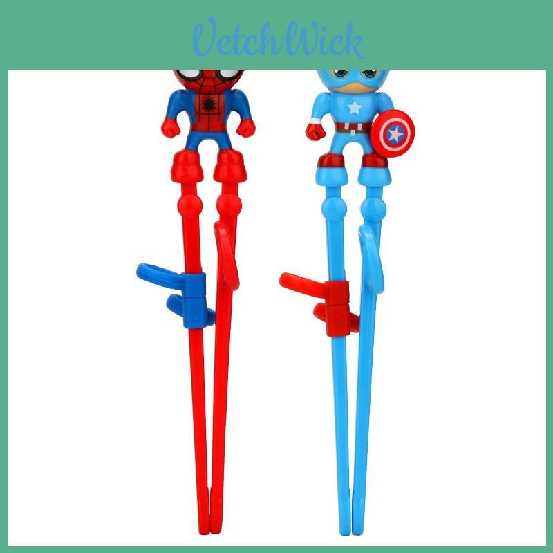 Disney Marvel Kids Training Chopsticks 123 Stage Learning Chopsticks For Babies With 3d Spider-man Design