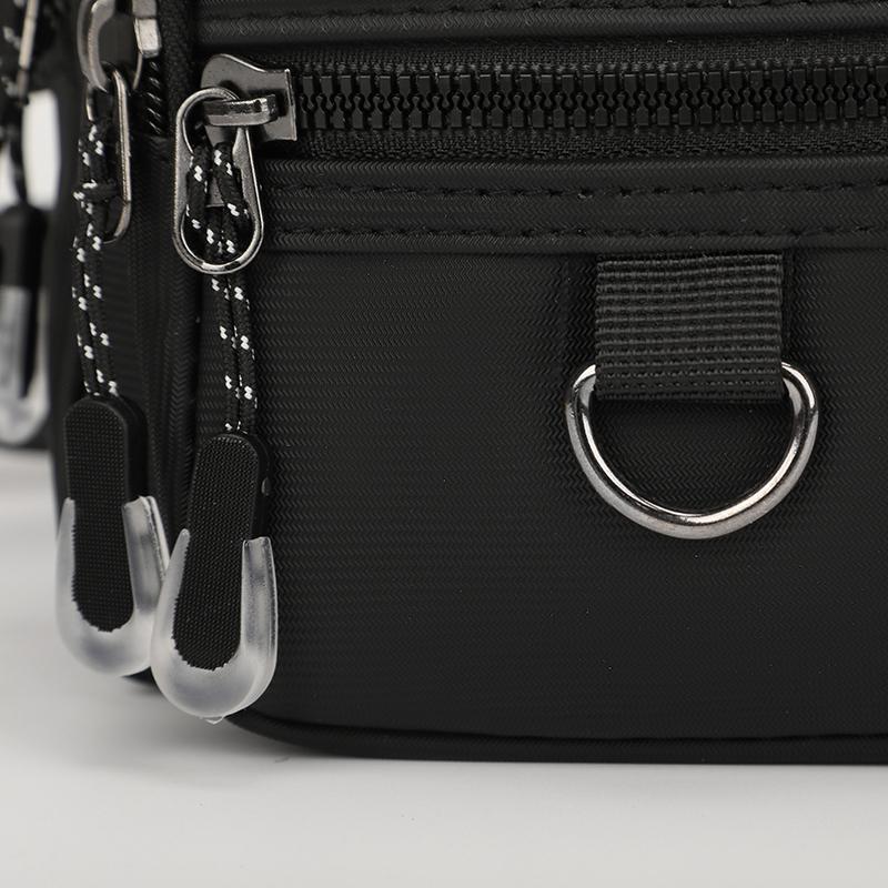 Men's Shoulder Crossbody Bag Multi-Layer Cash Register Waist Bag