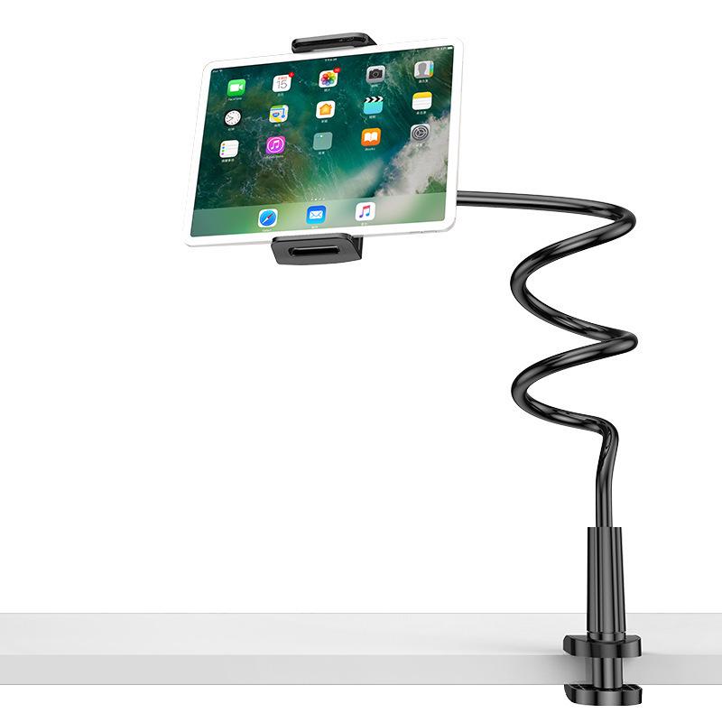 Universal Lazy Bedside Phone & Tablet Holder with Multifunctional Desktop Stand Phone Holder (Black)