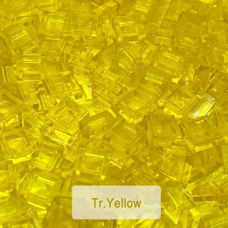 Non-Toxic 600Pcs 1X1 Transparent Clear Bricks Flat Tile Smooth Building Blocks Diy Educational Creative Parts Toy For Kids Compatible 3070