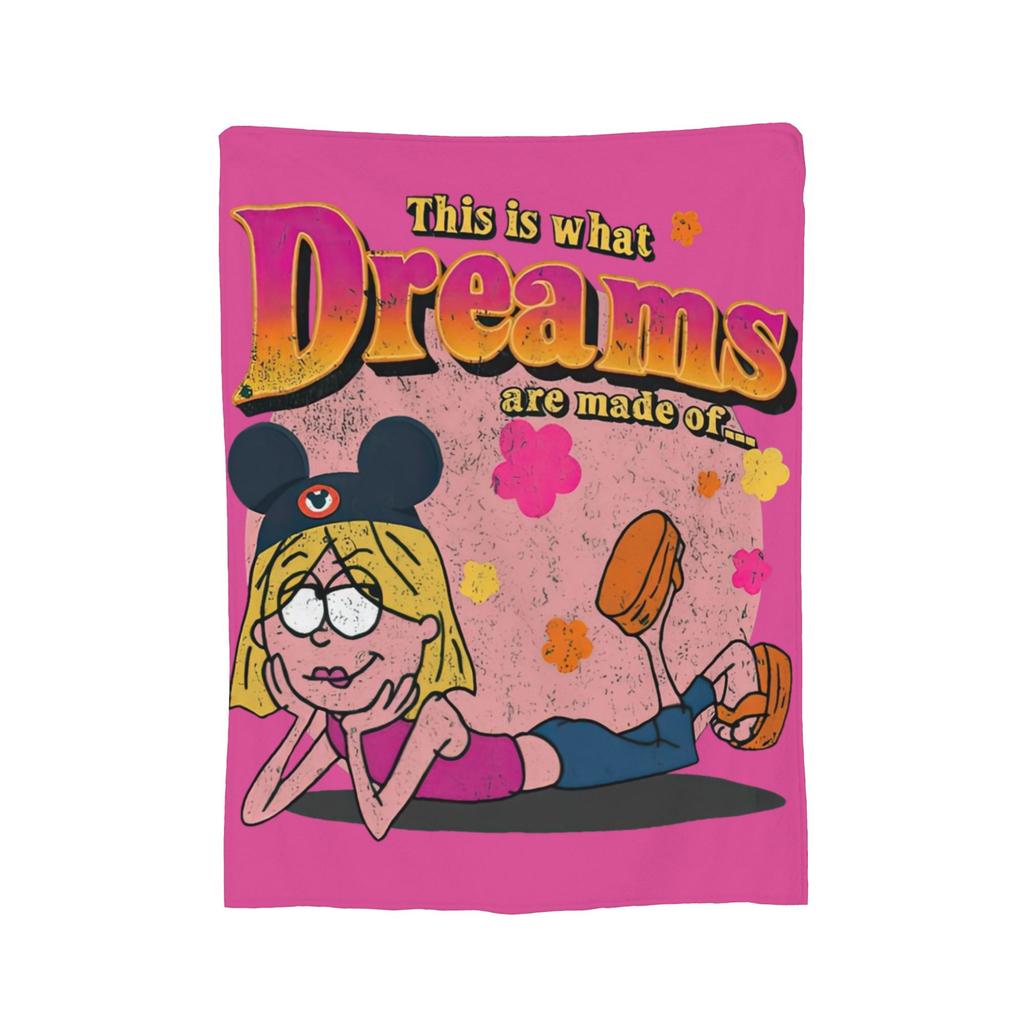 Lizzie McGuire Vintage Cartoon Gestrickte Decken Samt Super Weiche Überwurfdecke für Bett Schlafzimmer Steppdecke