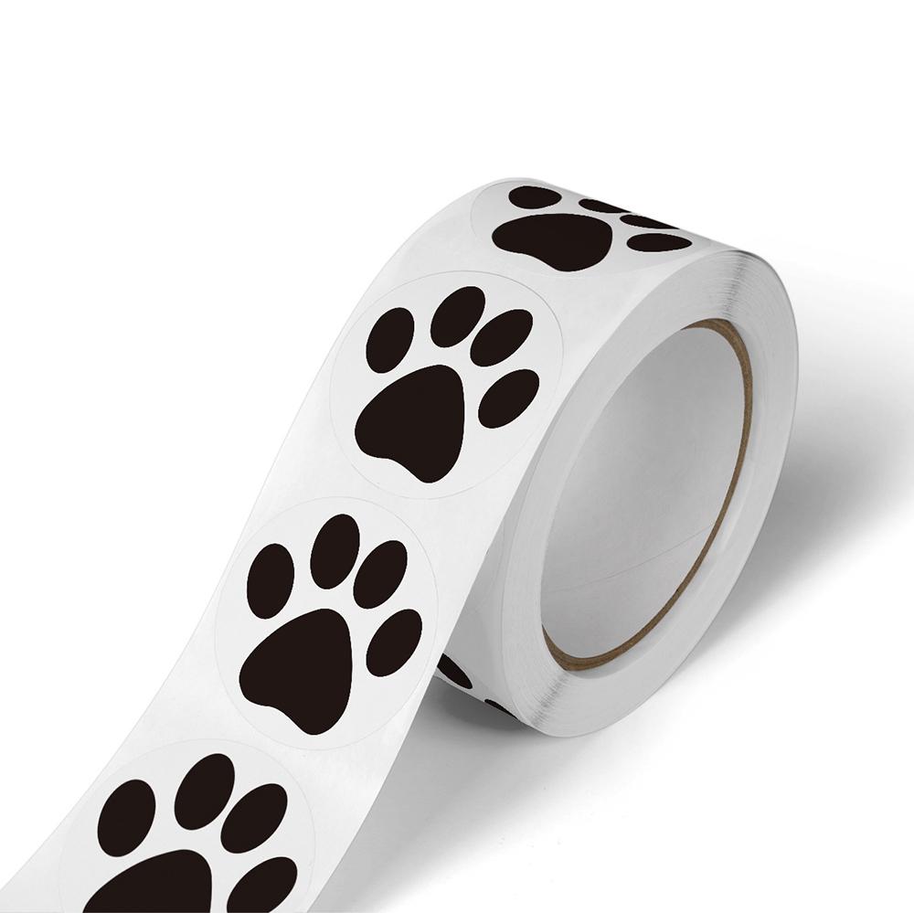 500PCS/Roll 2.5*2.5CM Dog Footprint Stickers PVC Stickers Children's Items Marking Props Toys Children's Stickers