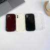 Transparent Solid Color Silicone Mobile Phone Case For Iphone16Promax Fine Hole Cream Wind Apple 17 Anti-Drop 14 Soft
