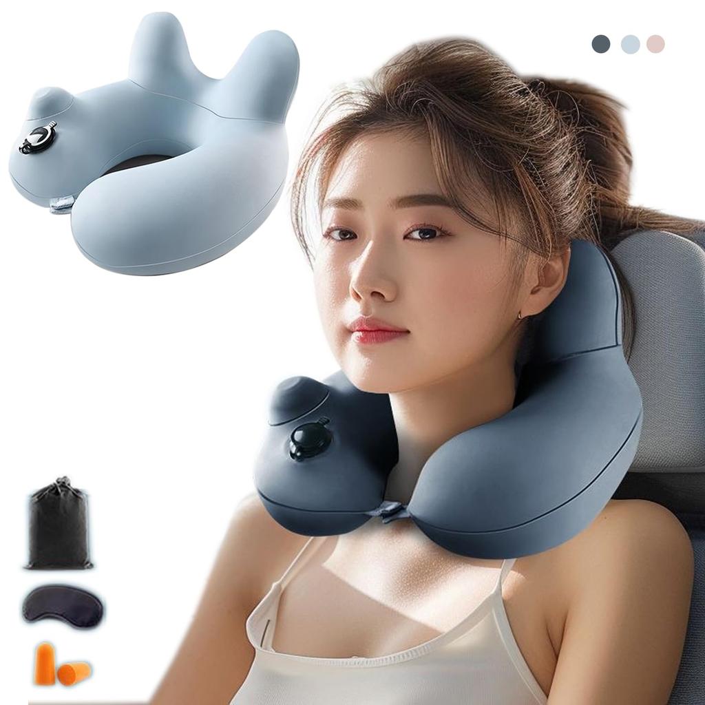 Shigure Cuello Cómodo Cuello de Avión Conveniente Cuello para Relajación en el Extranjero Aire Viene con Almacenamiento Ojo y Para Negocios Una Herramienta para el Lugar de Trabajo 3 Colores
